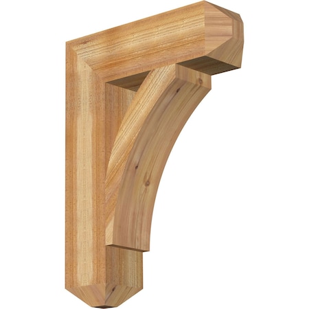 Ekena Millwork Thorton Craftsman Rough Sawn Bracket, Western Red Cedar, 6"W x 22"D x 30"H BKT06X22X30THR04RWR